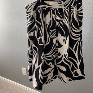Black and White Midi Skirt